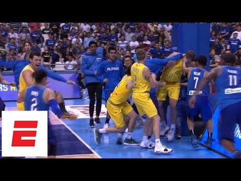 Punches thrown and chairs hurled in brawl at Philippines-Australia FIBA World Cup qualifier