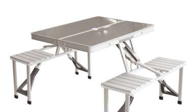 Portable 4 Seater Aluminum Folding Table