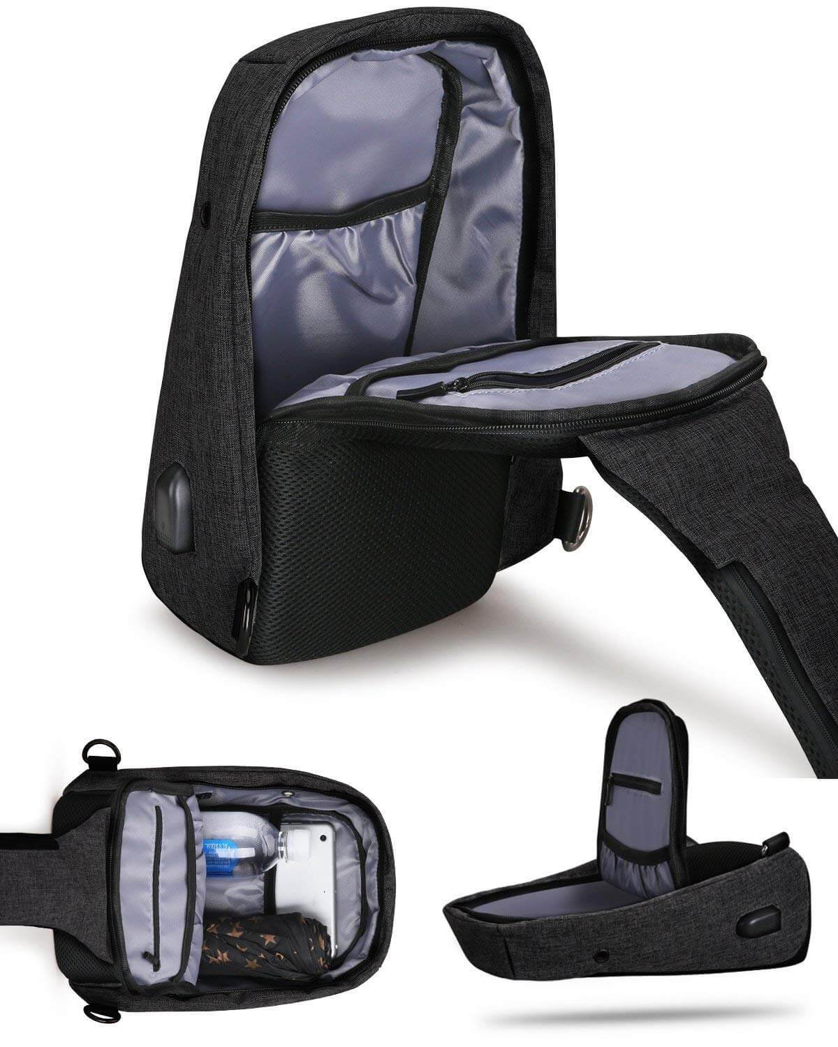Anti-Theft Sling Bag with USB port 