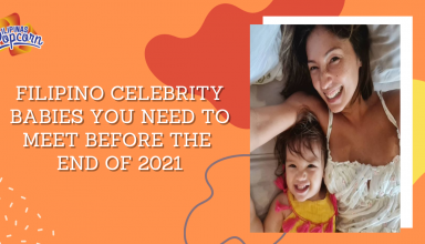 Selfie photo of Filipino celebrity with baby