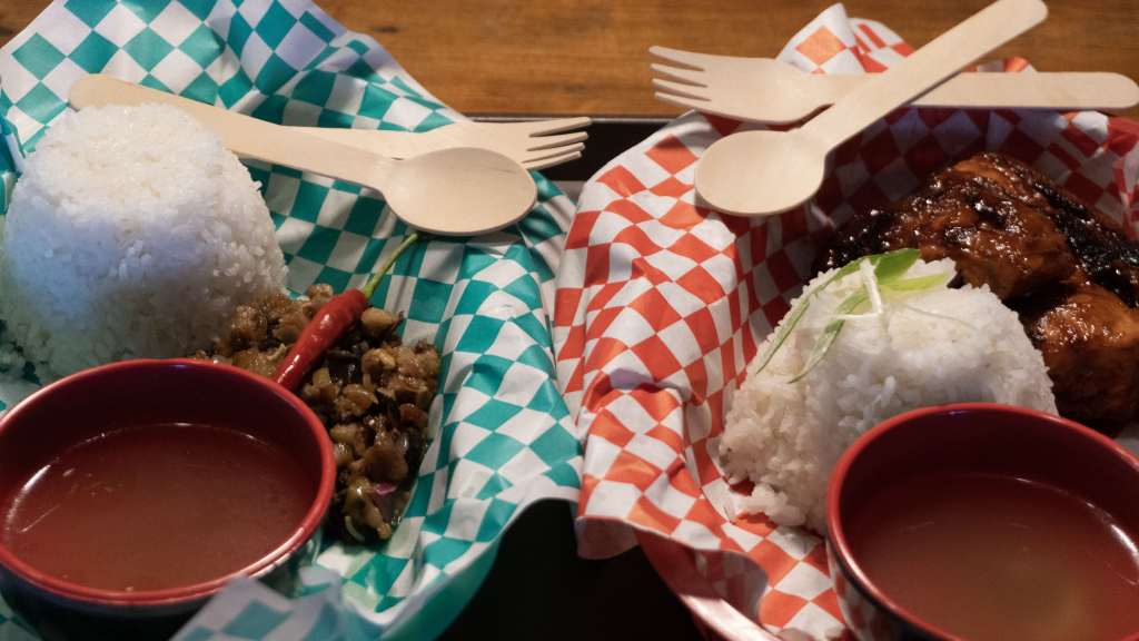 PapaTok's Sisig and Chicken BBQ. Photo by Mikaela Bello.